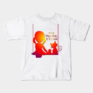 A cat's love Kids T-Shirt